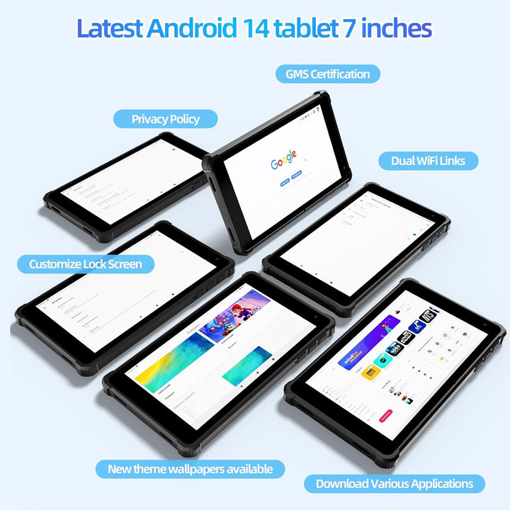 VASOUN Tablet Android 14 de 7 pulgadas, 8 GB de RAM 64 GB ROM, Octa...