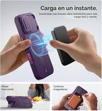SURITCH Funda para iPhone 16 con cubierta magnética para cámara deslizante y soporte ajustable, compatible con MagSafe, funda con parachoques a prueba de golpes, cubierta protectora delgada de 6.1
