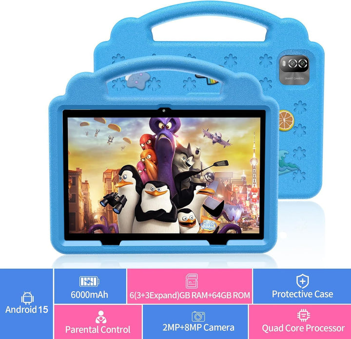 VOLENTEX Tablet de 10 Pulgadas para Niños con Estuche, Tablet Andro...