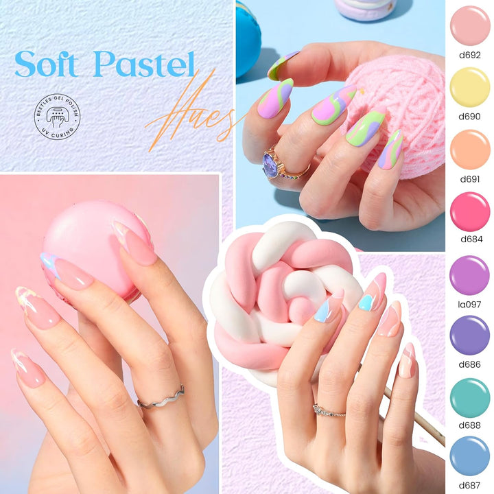 Beetles - Juego de 50 esmaltes de uñas de gel delineador para arte...