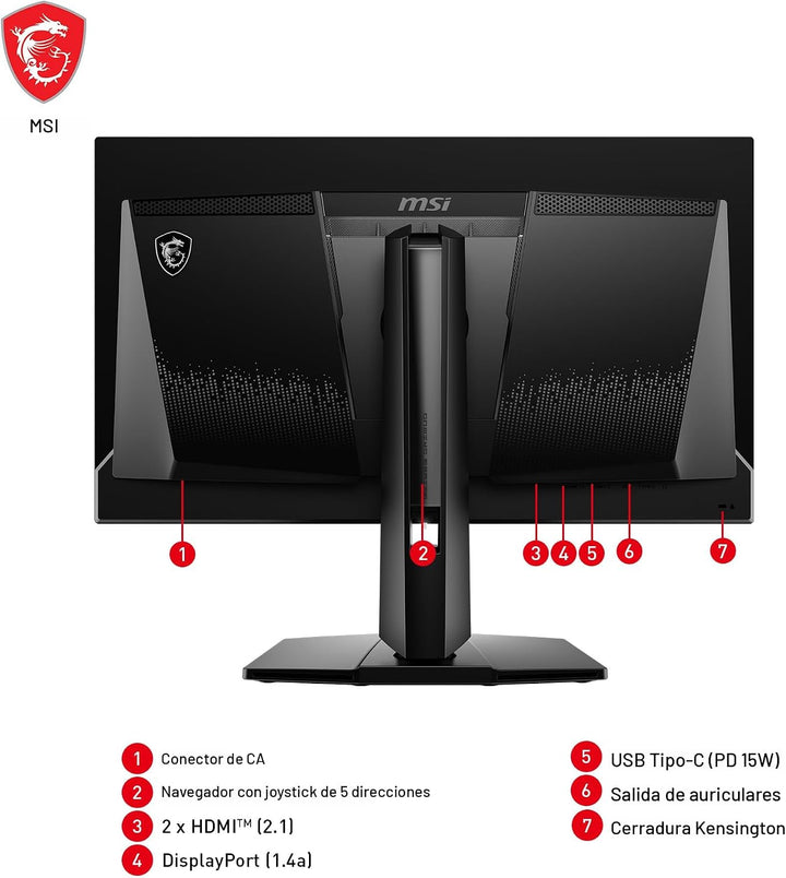 MSI MAG 271QPX QD-OLED, Monitor de juegos OLED 27 pulgadas, 2560 x...