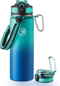 GOSWAG Botella de agua de viaje de acero inoxidable aislada de 24 onzas