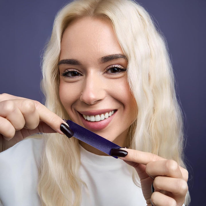 DRDENT Tiras blanqueadoras de dientes moradas, 21 tratamientos, seg...