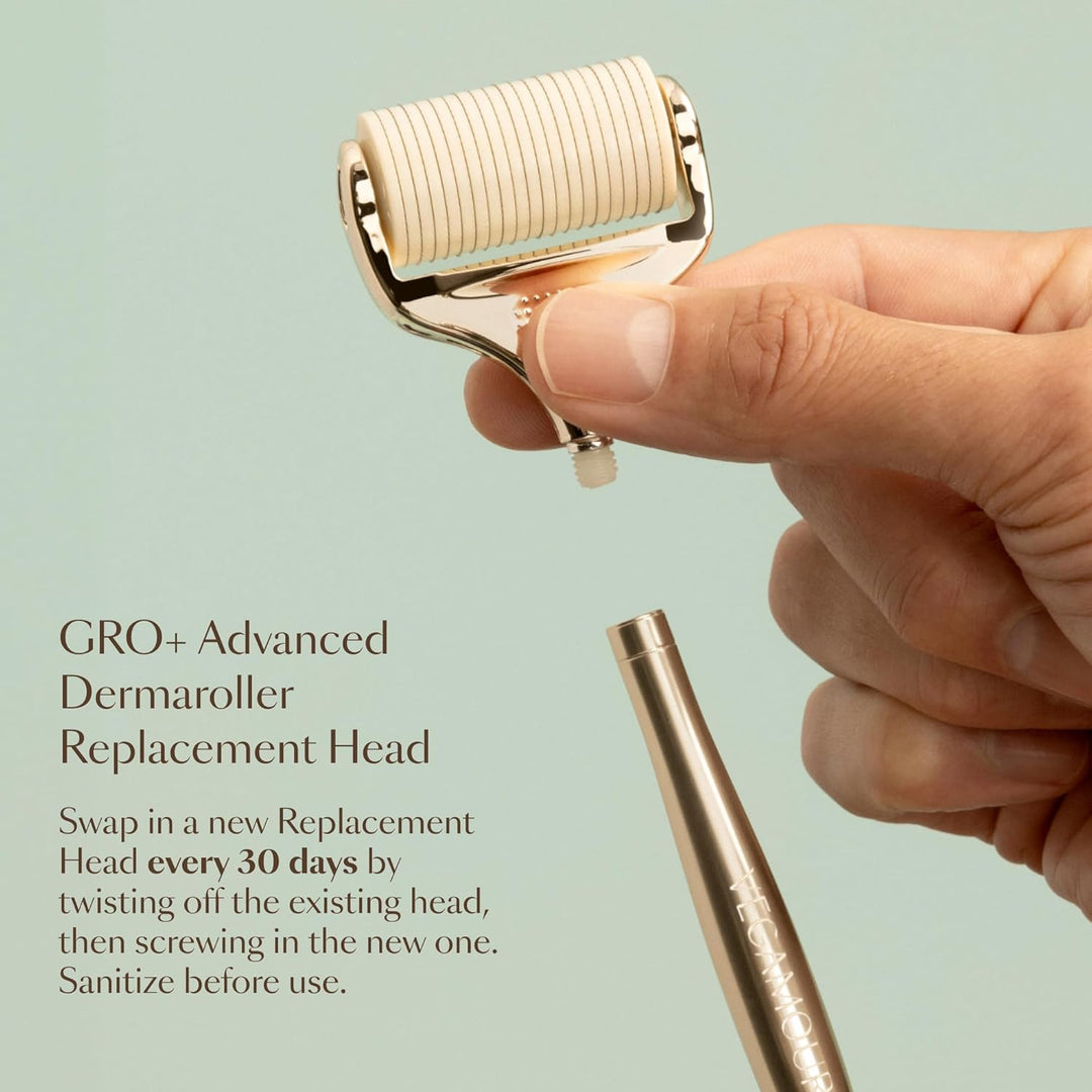 VEGAMOUR GRO+ Advanced Dermaroller | 1,200 Microneedles de 0.25mm H...