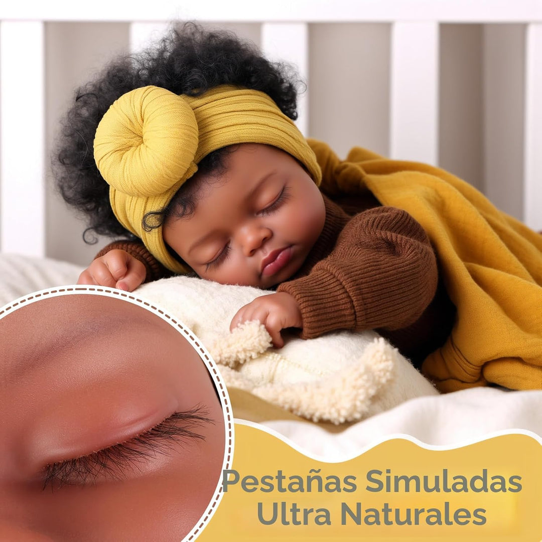 BABESIDE Muñecas negras Reborn de 17 pulgadas, muñecas de bebé real...