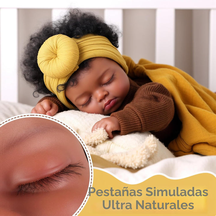 BABESIDE Muñecas negras Reborn de 17 pulgadas, muñecas de bebé real...