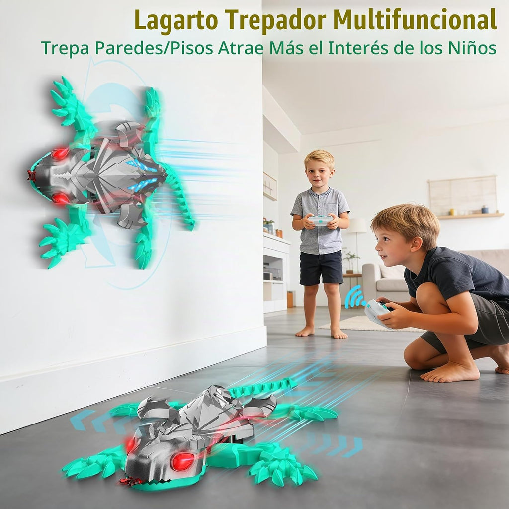 Lagarto de escalada de pared recargable con control remoto
