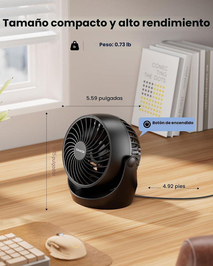 Gaiatop - Ventilador de escritorio, ventiladores eléctricos portáti...