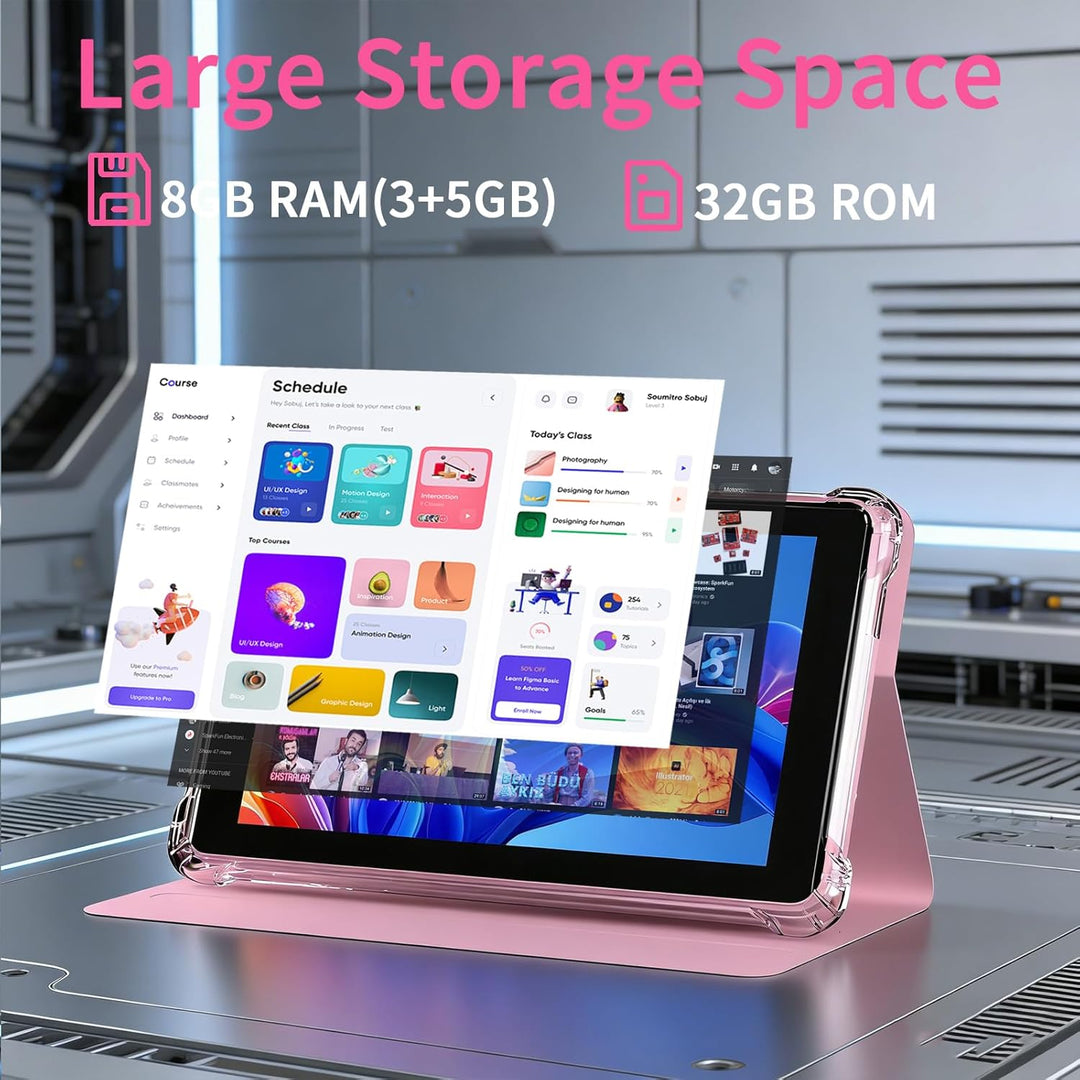 ATOZEE Tableta Android de 7 pulgadas con funda, tablet PC Android O...