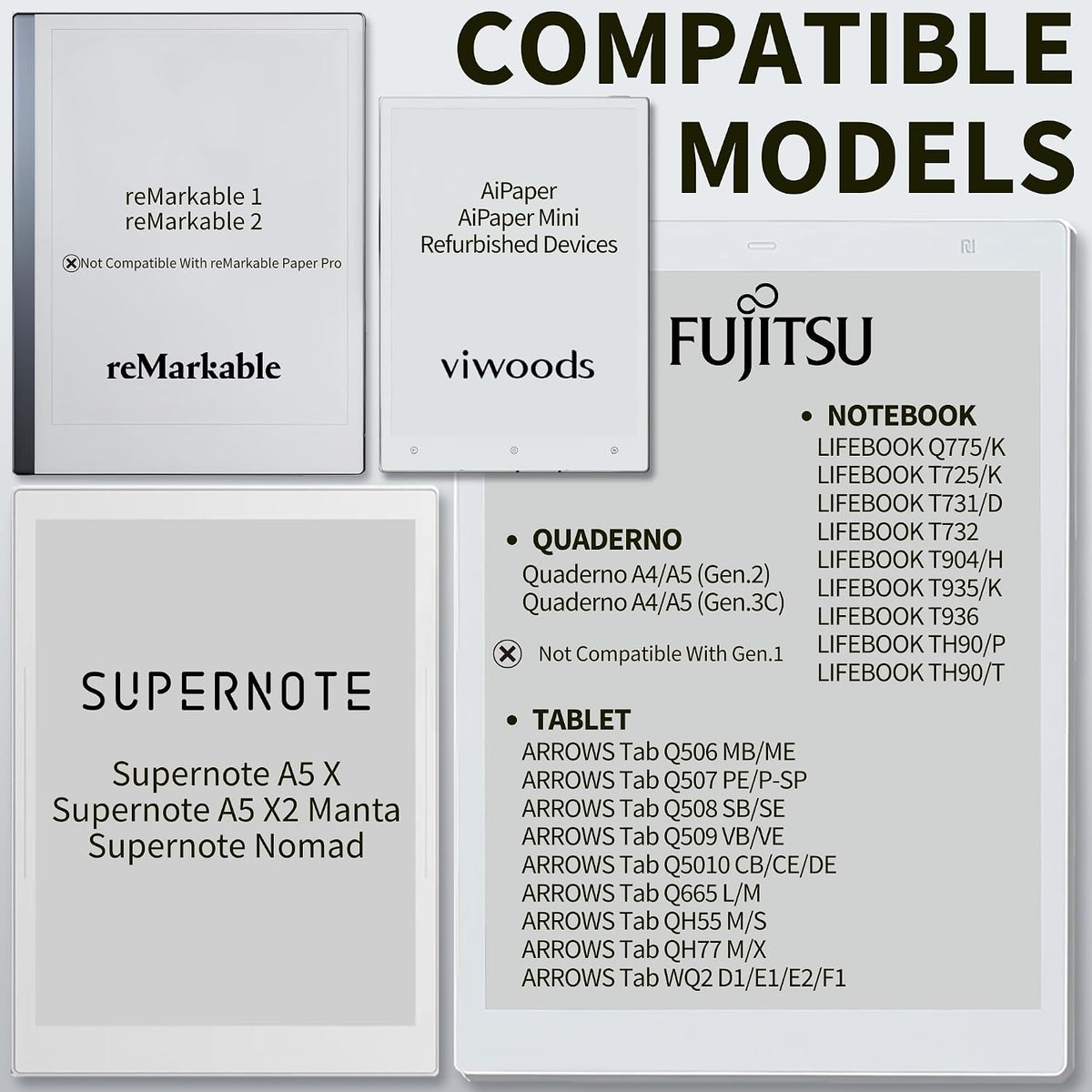 PL3 EMR Stylus Pen para Supernote, Notable 2 y Quaderno