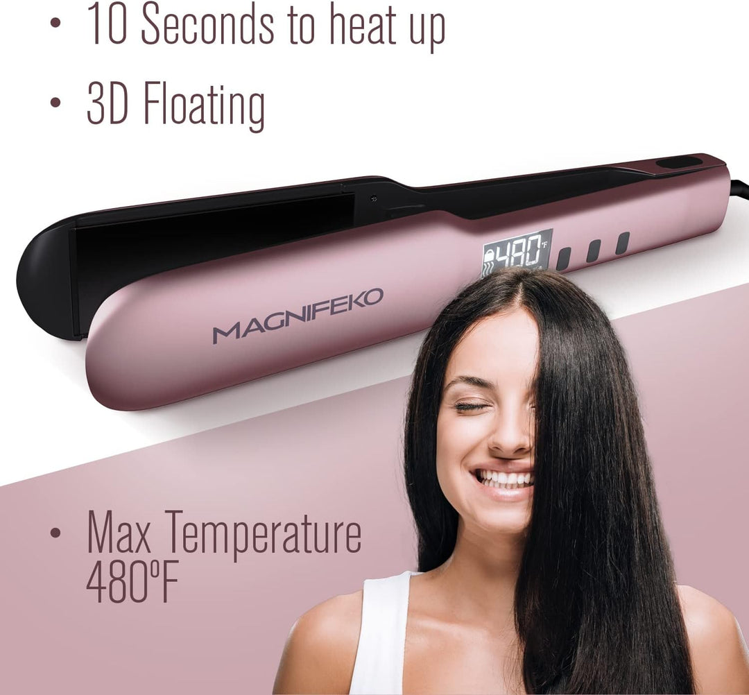 Plancha plana profesional - Plancha ancha de titanio plancha plana...