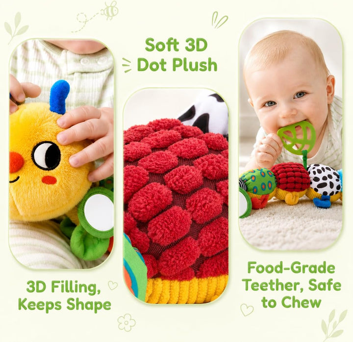 JoyCat Oruga sensorial para bebé, juguete para bebés de 6 a 12 mese...