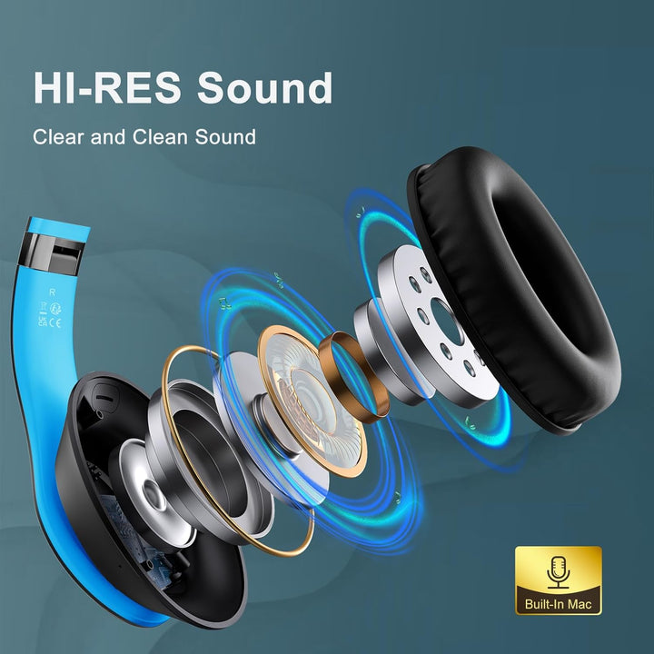 Glynzak - Auriculares Bluetooth inalámbricos con micrófono, cubren...