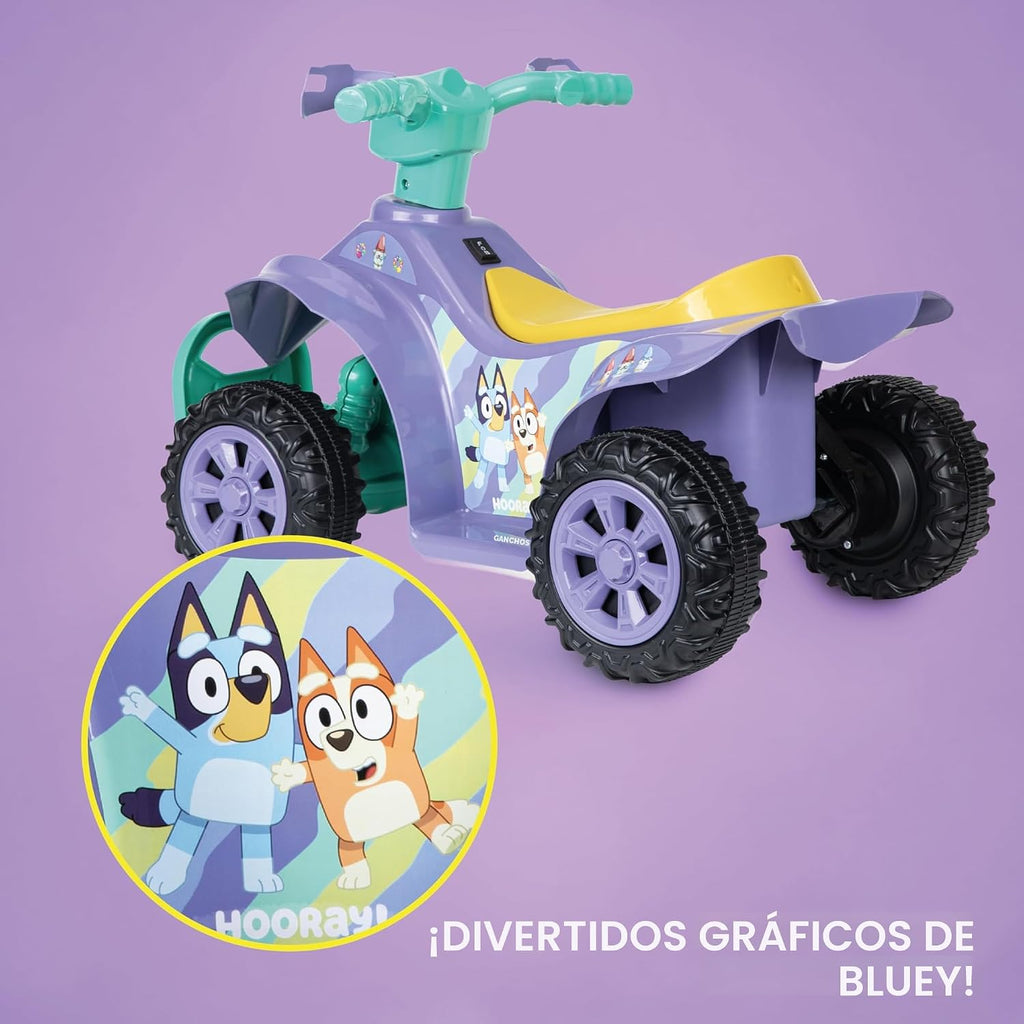 Bluey - ATV de 6 V para niños con batería recargable, para edades de 2 a 3 años