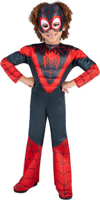 Disfraz oficial MARVEL para niño pequeño - Edición Deluxe de Halloween: Mono acolchado de primera calidad y pieza de tela para la cabeza (3T-4T)