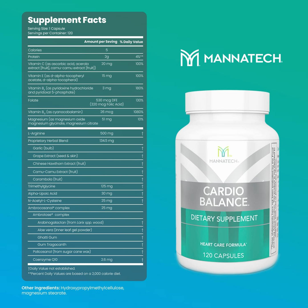 Mannatech CardioBALANCE®, formulado con ácido fólico, L-arginina y...