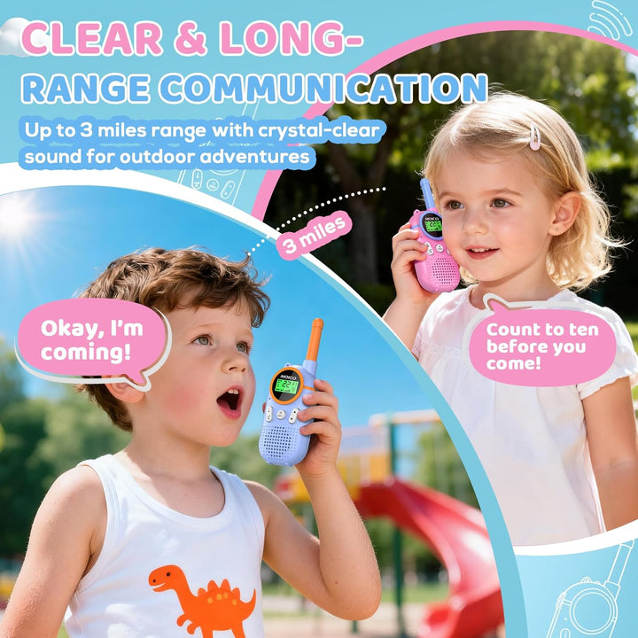 MOICO Juguetes para niños y niñas de 3 a 12 años, Walkie Talkies re...