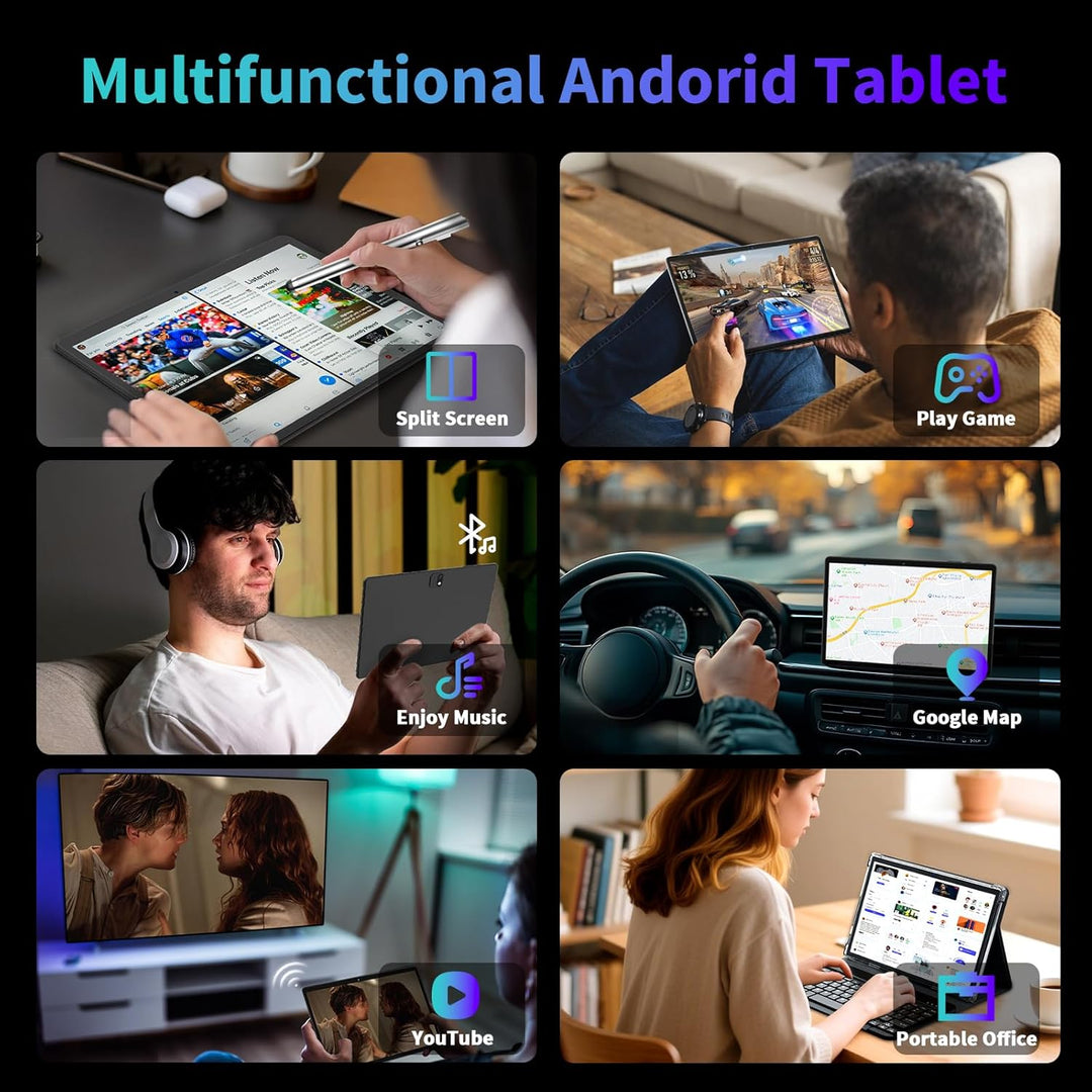 Tableta 2026 Gemini AI de 10 pulgadas, tableta Android 16 con tecla...
