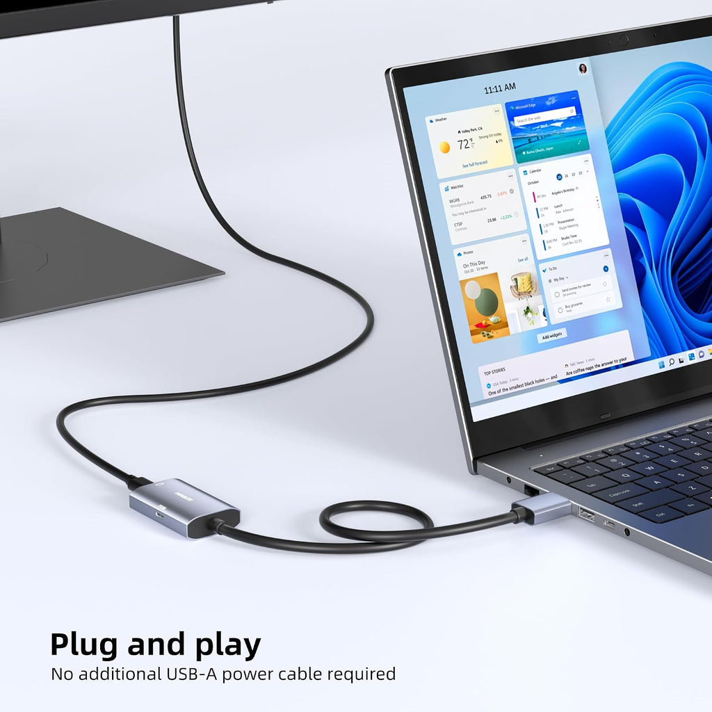 Adaptador HDMI 2.1 a USB-C 8K @30Hz, PD 65W, 1.6 ft, para PS5, Xbox