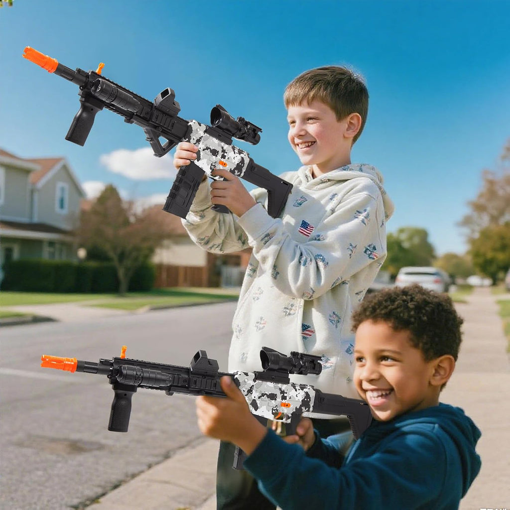 Pistola de juguete realista para pistolas Nerf, dardos de espuma, con alcance de 120 balas suaves, 3 revistas, ametralladoras eléctricas semiautomáticas para niños de 8 a 12 años, regalos de cumpleaños para niños y adultos
