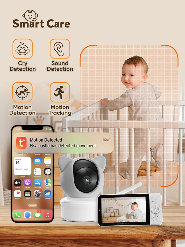 iFamily Monitor de bebé WiFi con aplicación \u2013 Monitor de bebé...