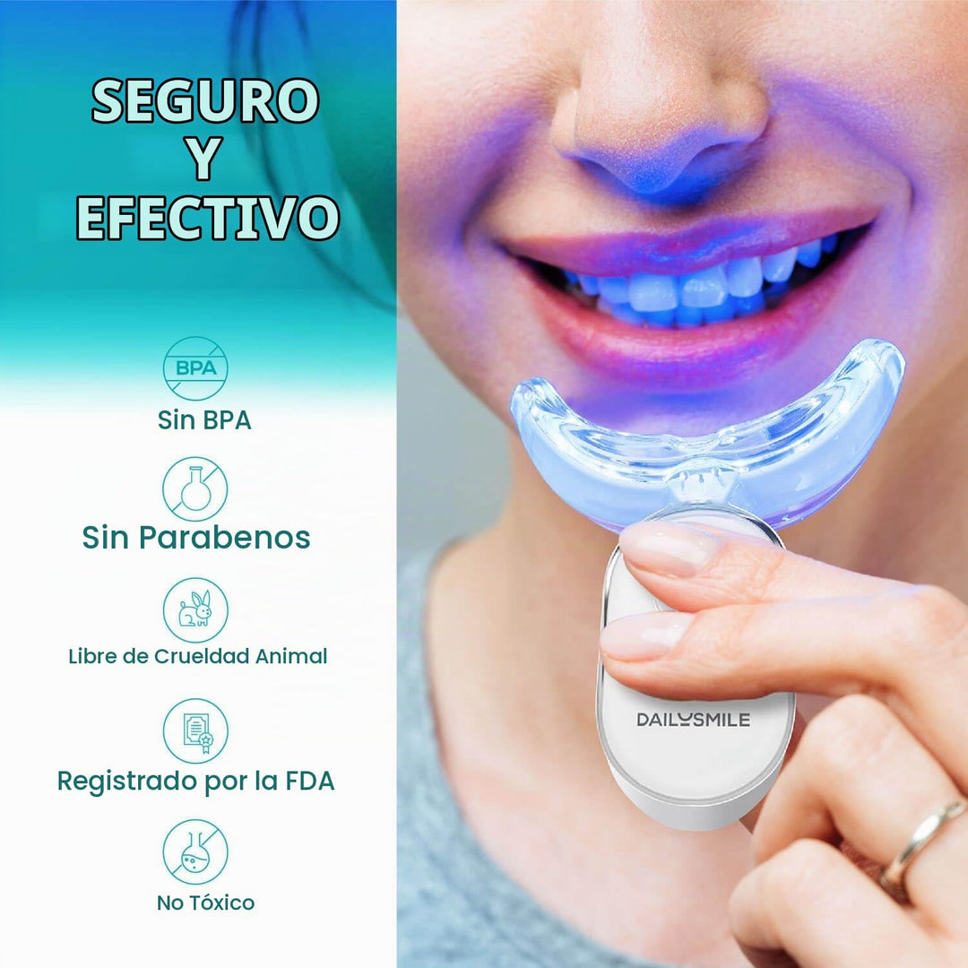 Kit de Blanqueamiento Dental DailySmile con LED - Formulado para Di...