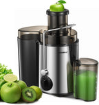 HOUSNAT Exprimidor para frutas y verduras enteras, ajuste de 3 velocidades