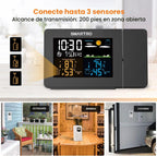 SC91 Projection Alarm Clock para Bedrooms con Weather Station