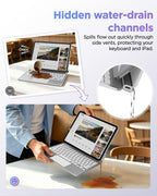 BOBOLEE Funda de teclado delgada de aluminio para iPad Air 11 / Pro de 11