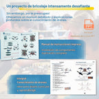 Kit de Drone Cuadricóptero DIY: Un Proyecto STEM Único con Motor sin Escobillas, Vuelo Estacionario con Flujo Óptico, Despegue y Aterrizaje con Un Clic, y Giro de 360° para que los Entusiastas del DIY