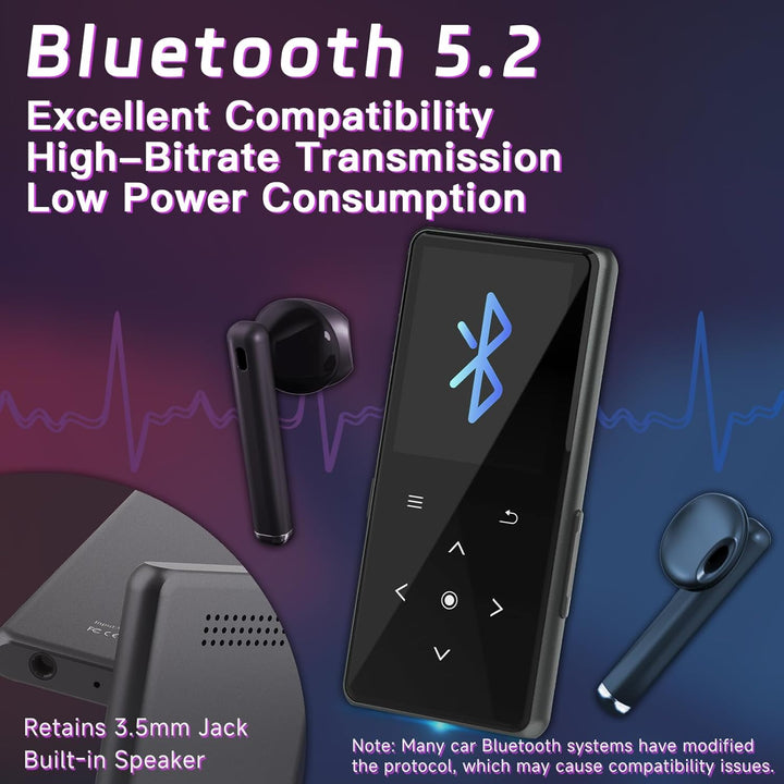 Reproductor MP3 de 128 GB con Bluetooth, reproductor de música port...