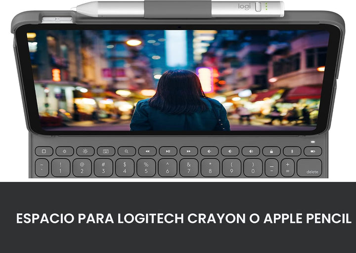 Logitech Funda delgada con teclado tipo folio para iPad (10ª genera...