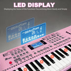 Electronic teclado Piano 61 Lighted Keys para Kids (Pink)
