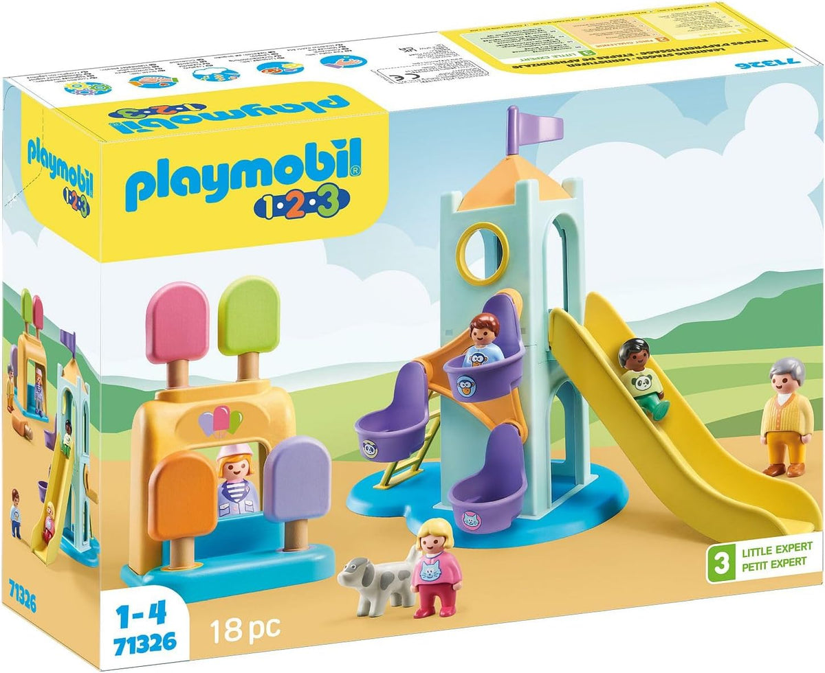 Playmobil 1.2.3: Torre de Aventura con Cabina de Helados
