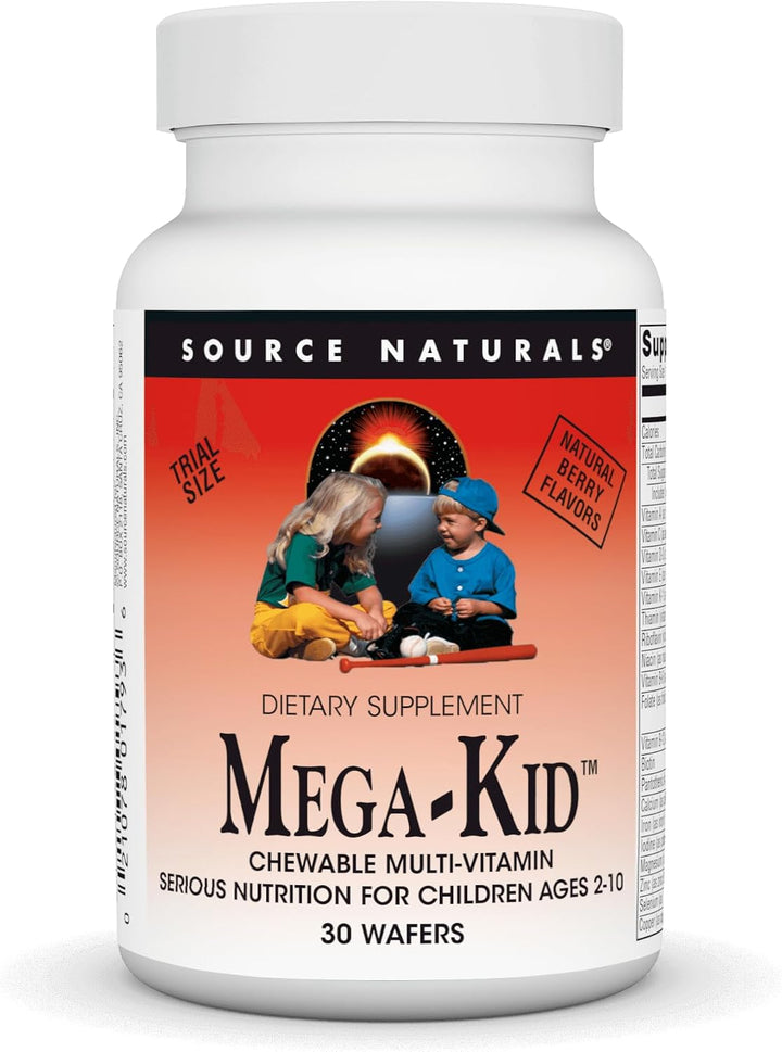 Source Naturals Multivitaminas masticables Mega-Kid, nutrición seri...