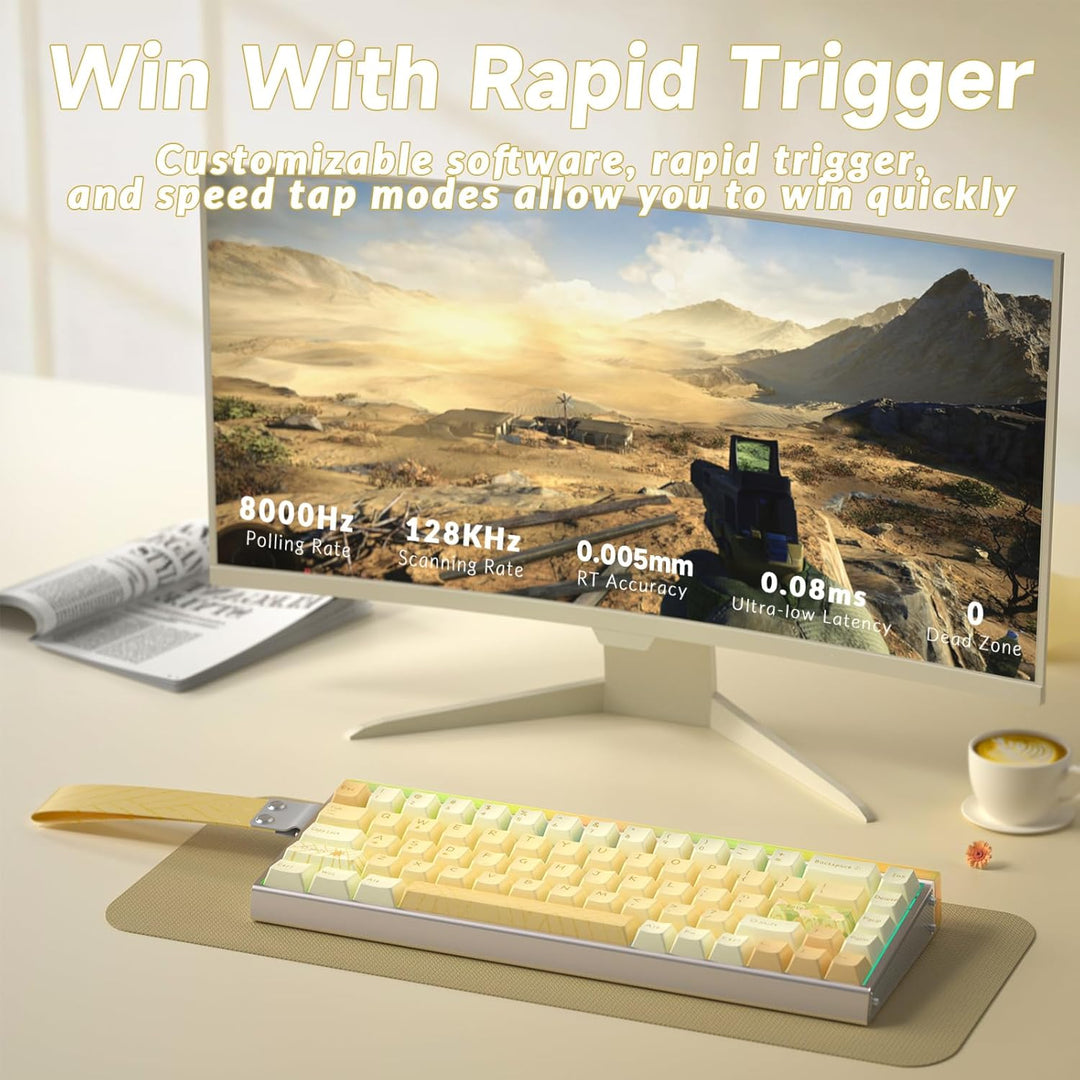 AULA Hero 68 HE Ultra - Teclado gaming con cable con interruptor ma...
