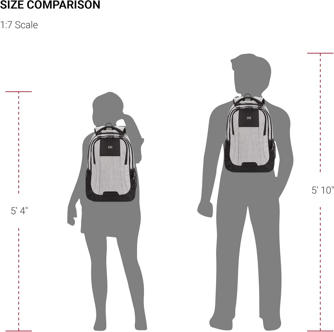 SwissGear - Mochila para laptop Cecil 5505, Gris jaspeado