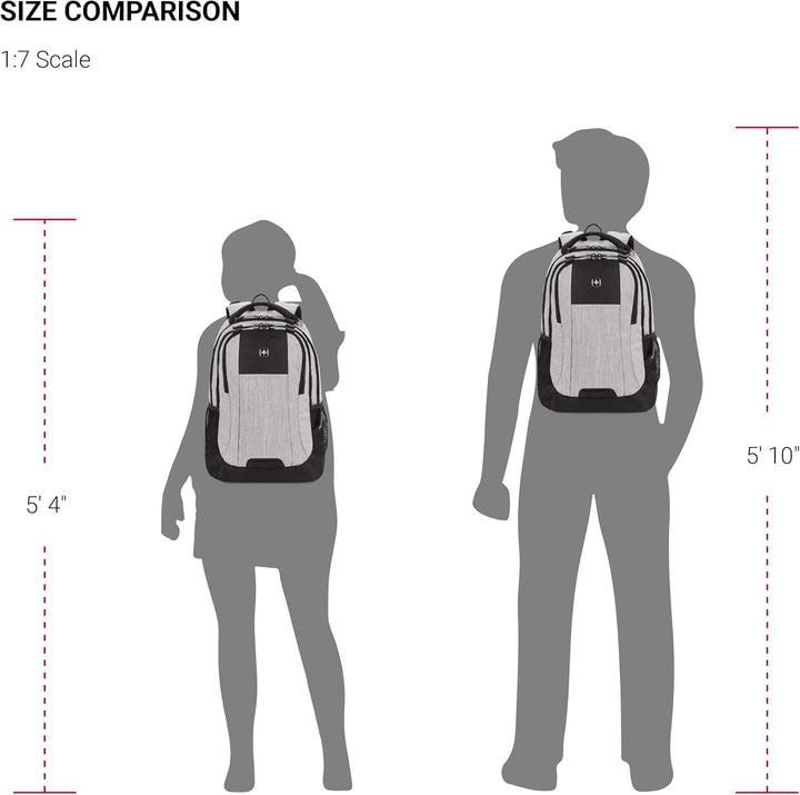 SwissGear - Mochila para laptop Cecil 5505, Gris jaspeado