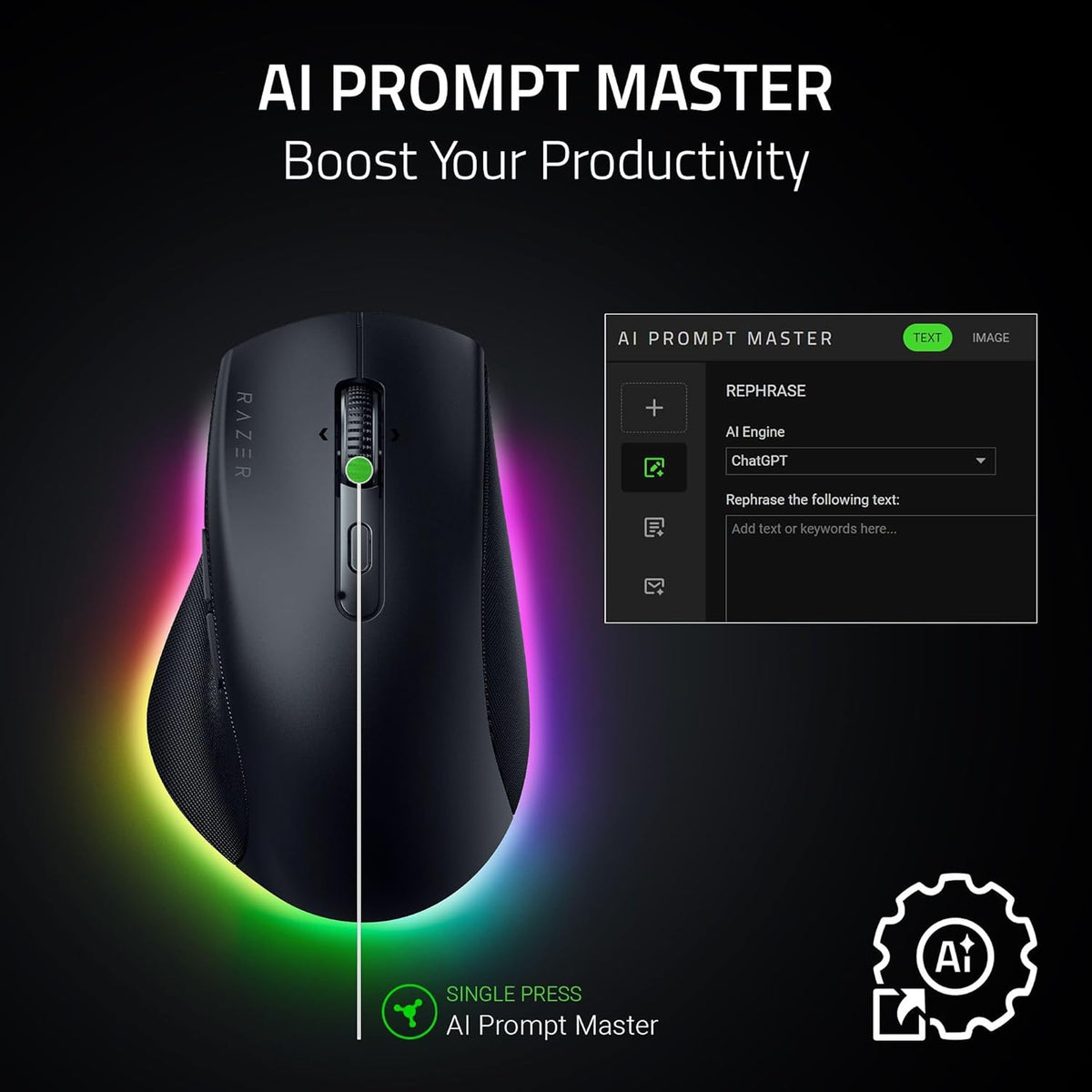 Razer Ratón Inalámbrico Pro Click V2: Diseño Ergonómico para Diestr...