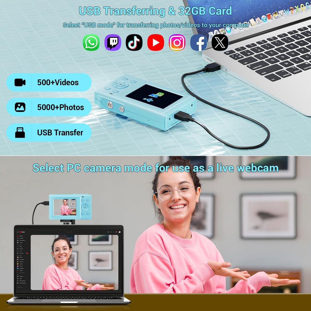 Cámara digital, cámara de punto y disparo con enfoque automático de...