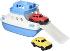 Green Toys Ferry Boat, azul/blanco 4C - Juego de simulación, habilidades motoras, juguete de baño flotante para niños. Sin BPA, ftalatos, PVC. Apto para lavavajillas, plástico reciclado, fabricado en