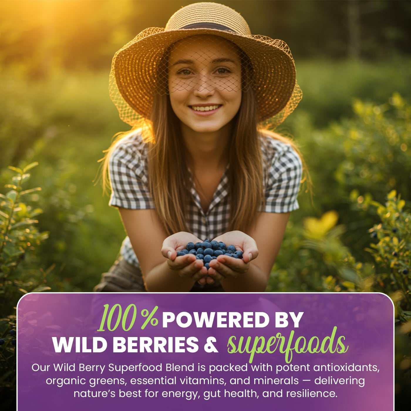 Greens+ Advanced Multi Wild Berry Superfood en polvo, mezcla orgáni...