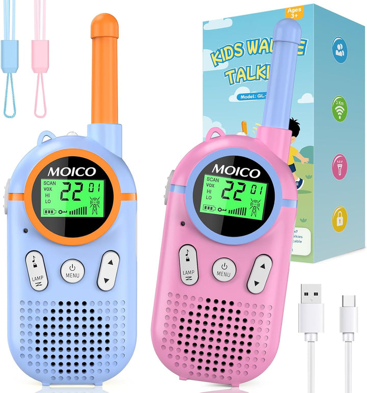 MOICO Juguetes para niños y niñas de 3 a 12 años, Walkie Talkies re...