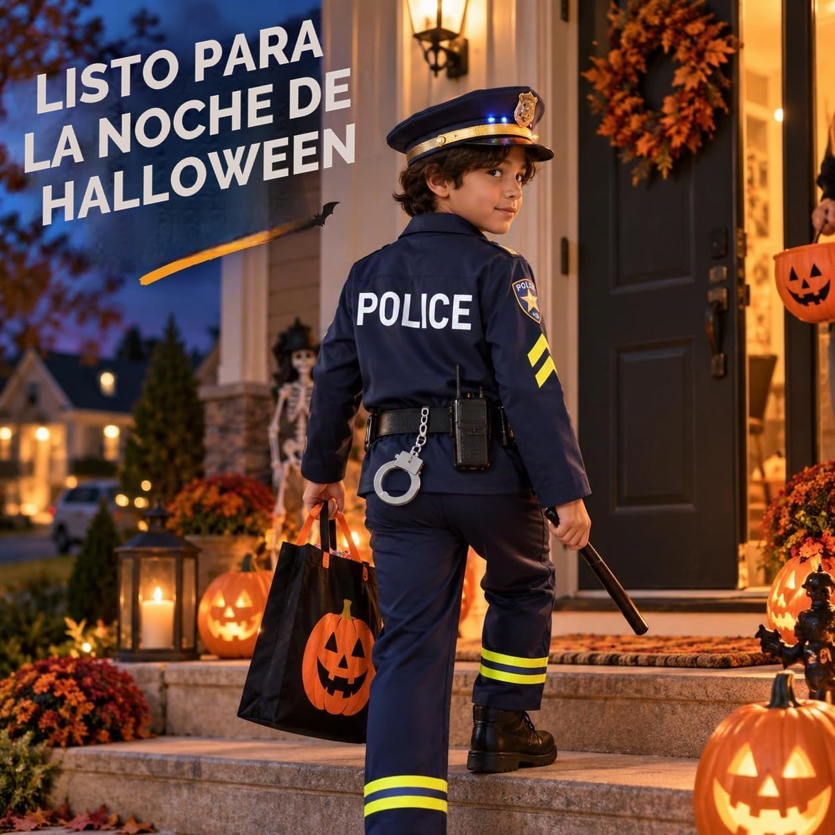 Disfraz de policía para niños, disfraz de policía para el día de la carrera, Halloween, cumpleaños, disfraces para niños de 3 a 12 años