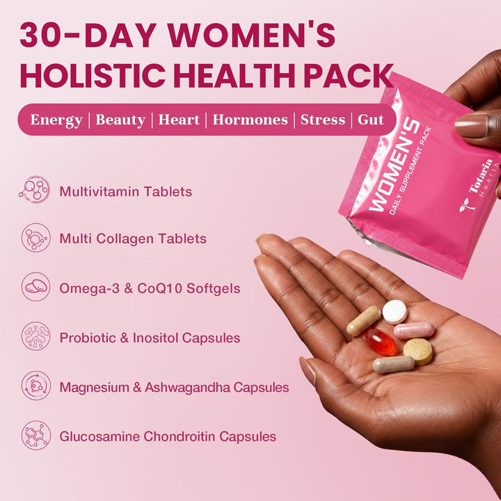 Totaria Multivitamínico para mujeres con vitamina A, B, C, D3, E, K...