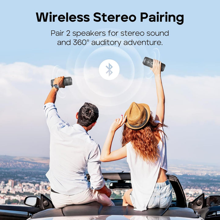 Tribit StormBox 2 - Altavoz Bluetooth con sonido envolvente 360° de...