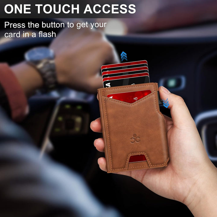 Cartera SEMORID para hombres con soporte para tarjetas desplegable...
