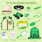 Meaicezli Kit de explorador para niños con receptor de insectos para