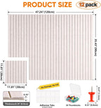 Tablón de anuncios de fieltro grande de 48 x 36 pulgadas, paquete de