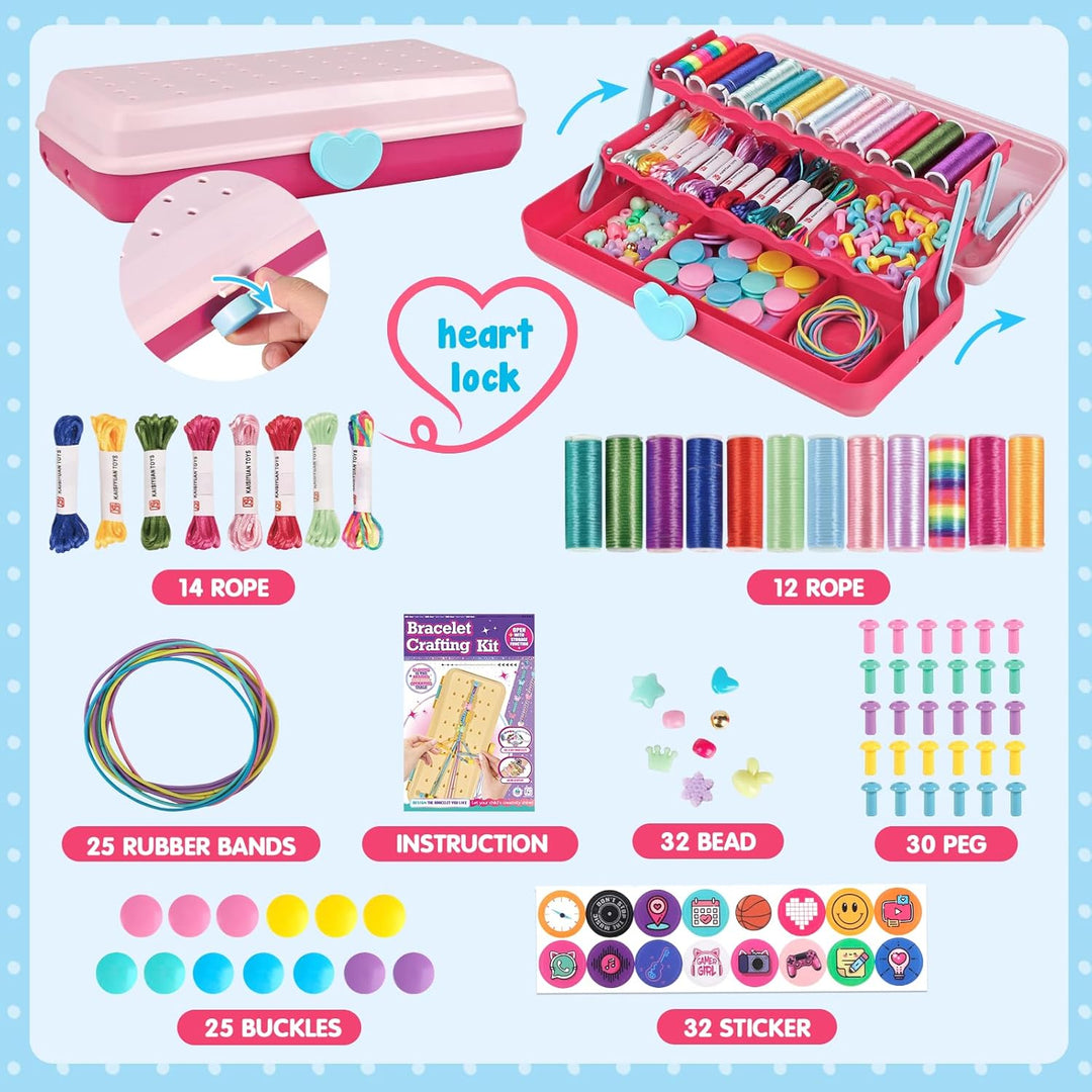 Kit de fabricación de pulseras de la amistad con caja de almacenami...